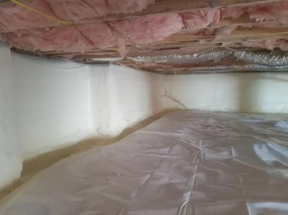 Crawl space encapsulation with closed-cell spray foam for Spray Foam Roofing in Rehoboth